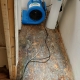The flooring needed to be removed to repair damage from bathroom flooding